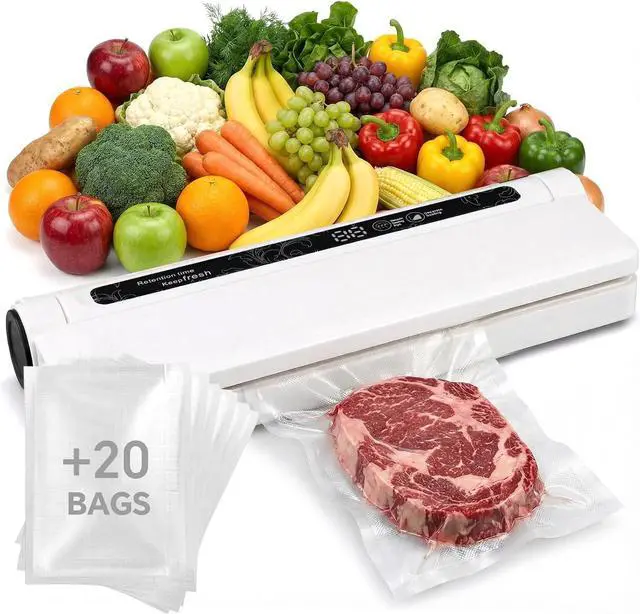 Main image of 75KPa Vacuum Sealer for Food,Food Saver Vacuum Sealer Machine,Compact Lightweight,20 Vacuum Seal Bags,Digital Countdown Timer,Meat Food Storage,Home Kitchen Gadgets,Appliances