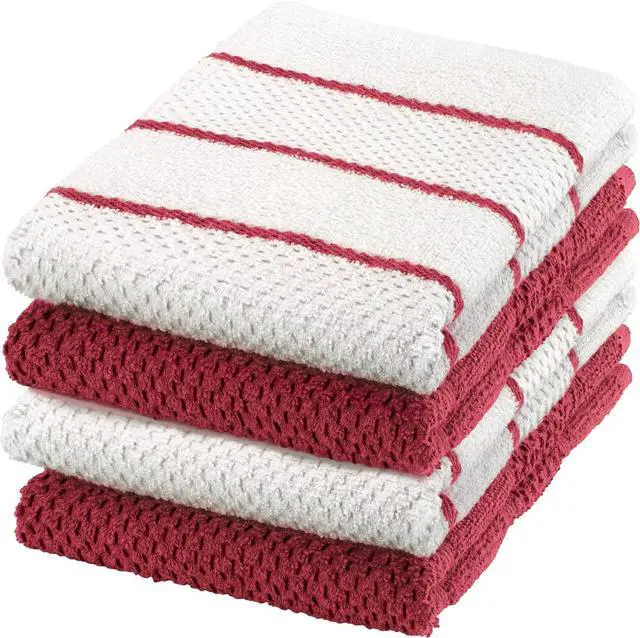 Alt view image 3 of 7 - DecorRack 100% Cotton Terry Kitchen Towels, 16 x 19 in, Capuccino (4 Pack)