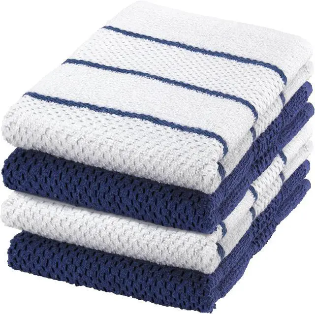 Alt view image 4 of 7 - DecorRack 100% Cotton Terry Kitchen Towels, 16 x 19 in, Capuccino (4 Pack)