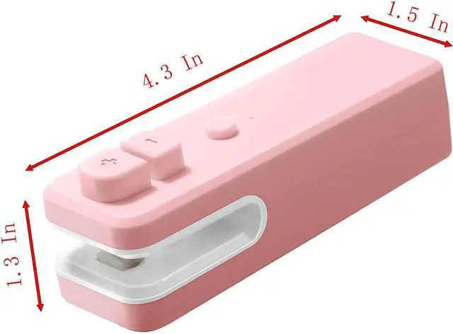 Alt view image 2 of 4 - Small Bag Sealer, 4.3 In Pink Rechargeable Type 5W 400mAh Vacuum Sealer fo All Food Bag Sealering (pink)
