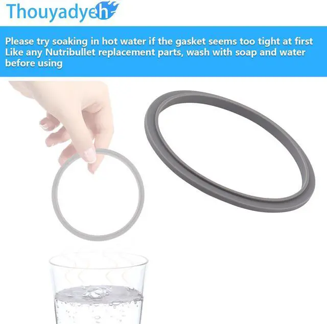 Alt view image 5 of 7 - 2 Pcs Blender Rubber O Ring Gaskets Replacement Part for NutriBullet Replacement Parts Accessories Blender 900 Series 600W and 900W