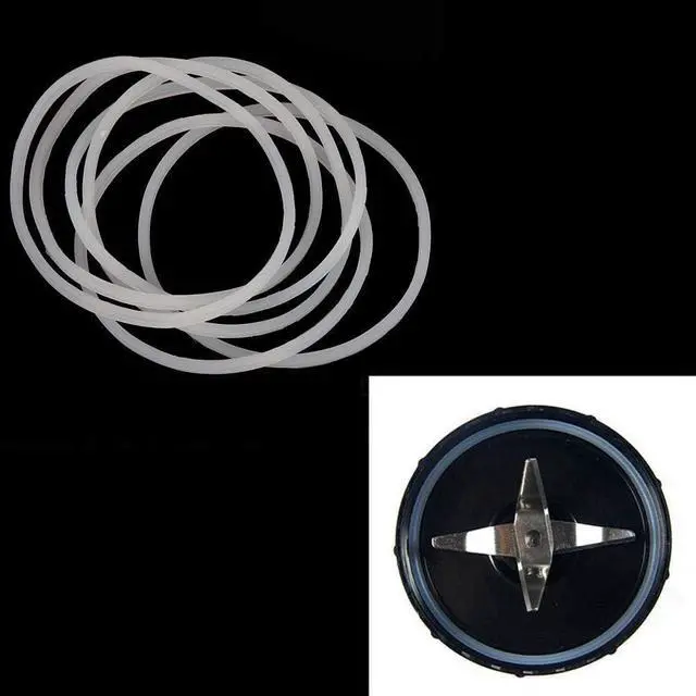 Alt view image 7 of 7 - 6Pcs New Replacement Gaskets Rubber Seal Blender Rubber Ring Replacement O Ring Blender Gasket Replacement for Magic Flat/Cross Blade (6PCS)