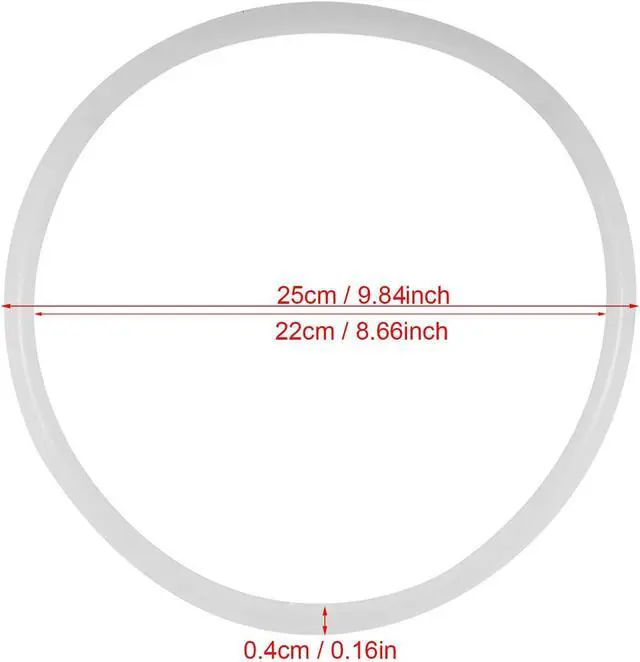 Alt view image 2 of 7 - Silicone Sealing Ring for Pressure Pot with Inner Diameter of 22cm/8.66in, Clear Silicone Gasket Pressure Cooker Gasket Sealing Ring Replacement Parts