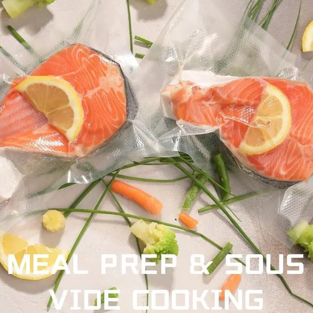 Alt view image 3 of 5 - Vacuum Sealer Bags Rolls 7sizes 2pack Thicker,Heavy Duty,BPA Free,Great for Vac storage Sous Vide Cooking (1PACK 11" x 16.4')