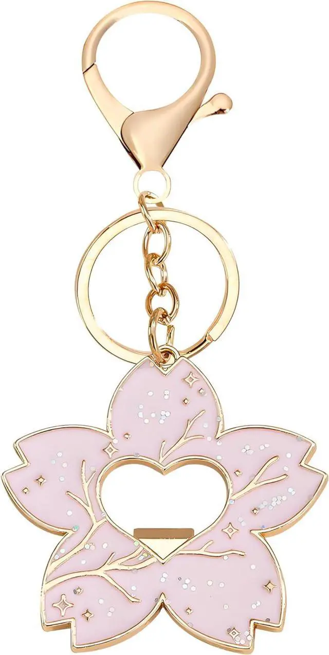 Main image of Flower Bottle Opener Keychain, Pink Bottle Opener Keychain, Cherry Blossom Women's