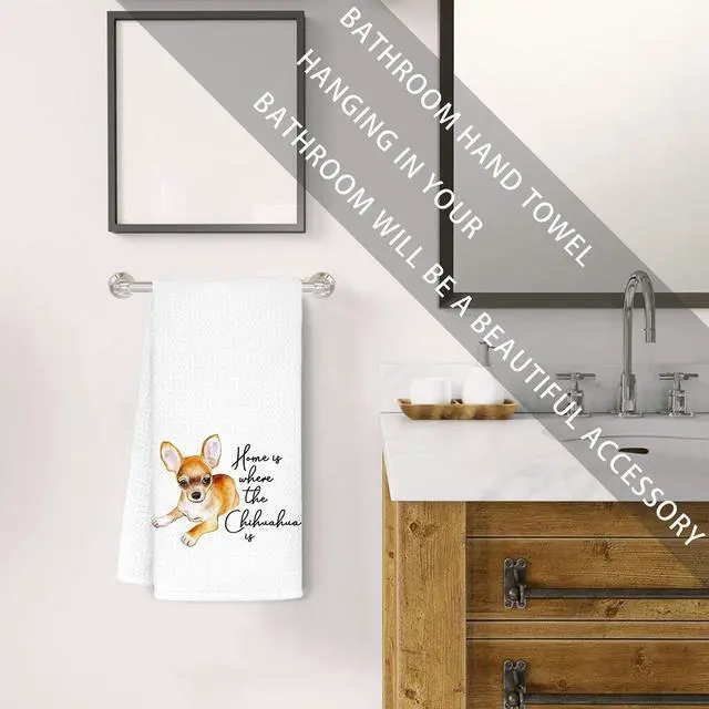 Alt view image 4 of 7 - Jvpke Chihuahua Gifts: Kitchen & Bath Towels - 16x24 Inch, Cute Decor for Chihuahua Lovers