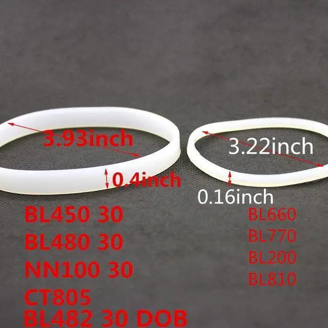 Alt view image 6 of 6 - Anbige 4PCS White Rubber Sealing O-Ring Gasket Replacement Parts for Ninja Juicer Blender Replacement Seals (4 3.93inch gaskets)