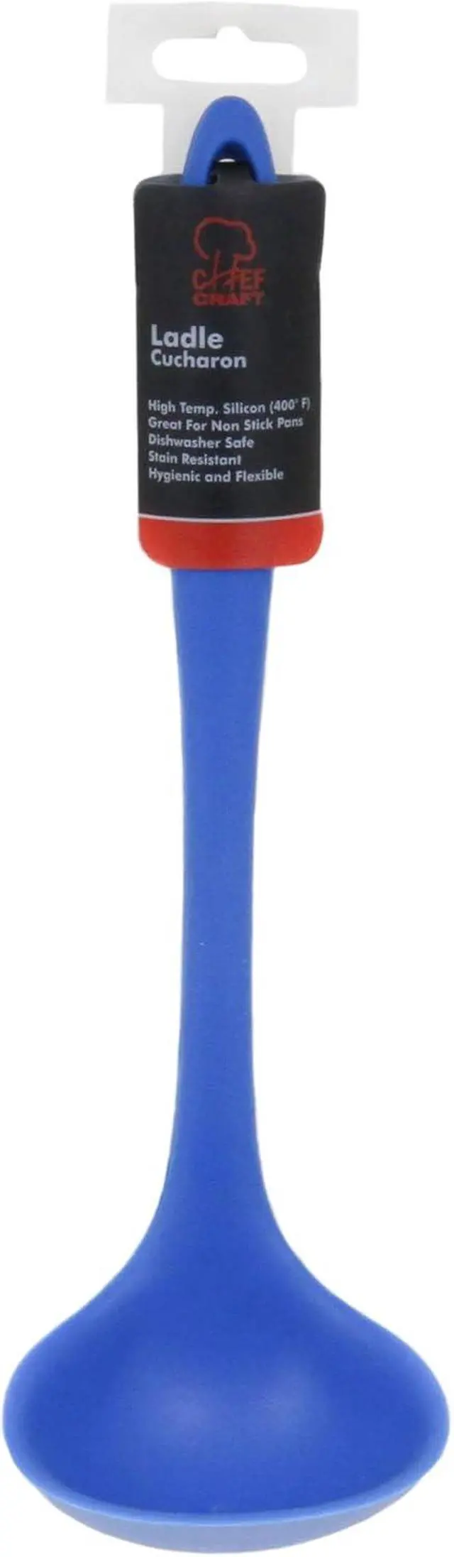 Alt view image 2 of 7 - Chef Craft Premium Silicone Cooking Ladle, 11.25 inch, Blue