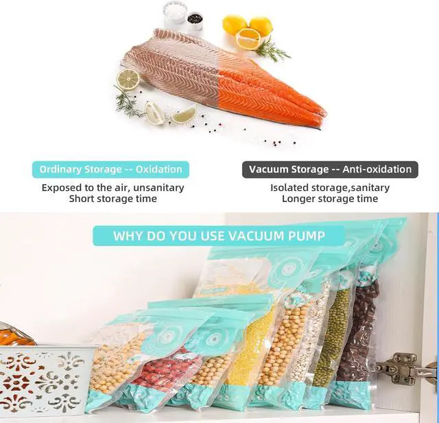 Alt view image 5 of 6 - Sous Vide Bags Reusable, Vacuum Food Storage Bags 15 pcs (S M L each size 5pcs) Comes with 4 sealing sliders PA&PE material Double zipper Long-lasting freshness Bag for Cooking, Food Storage