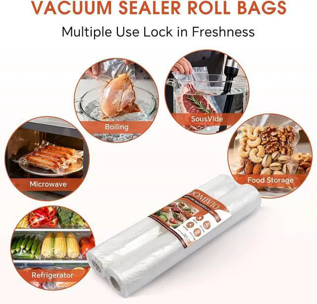 Alt view image 3 of 6 - Vacuum Sealer Rolls 2 Pack, 11 x 16 Vacuum Seal Bags for Food Storage Saver, BPA-Free Food Saver Bags Rolls for Freezer, Meal Prep & Sous Vide Cooking