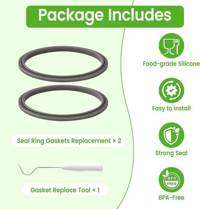 Alt view image 6 of 7 - 2Pcs Gaskets Replacement Rubber Seal Ring for Nutribullet Blender 600W 900W | Food-grade Silicone, BPA-free, Good Sealing & Leak-Proof, Long-Lasting, Nutribullet Replacement Part Accessories