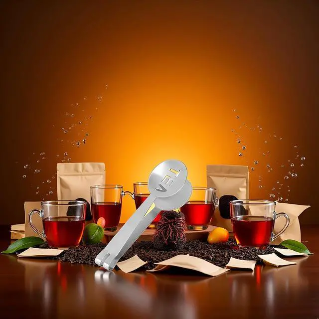Alt view image 7 of 7 - Silver Tea Bag Squeezer, Stainless Steel Oval Tea Bag Squeezer Tongs, Tea Filter Clamp Tea Strainer Holder Clip, Suitable for Gripping Ice Cube, Sugar, Tea Strainers and Filters(12.3cm)