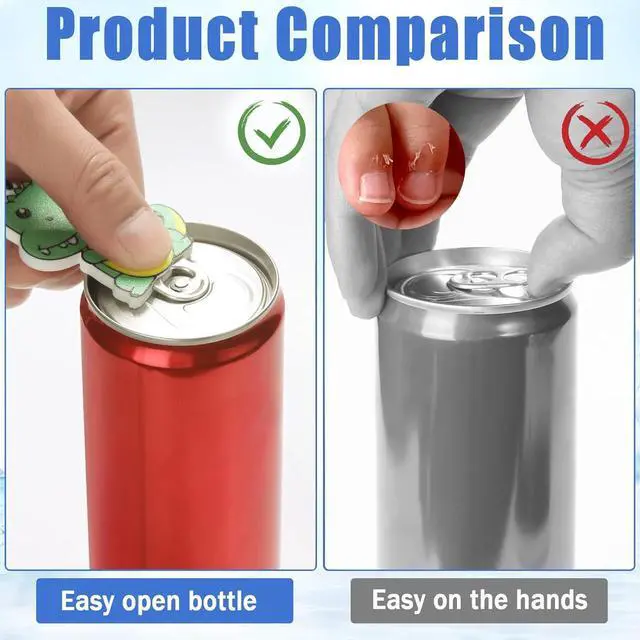 Alt view image 2 of 7 - Cartoon Can Protector - Cute Easy Tab Can Opener Drink Can Protector Cap for Coke,Beer Soda,Party,BBQ,Beach Accessory11