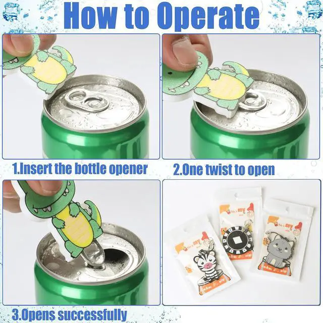 Alt view image 7 of 7 - Cartoon Can Protector - Cute Easy Tab Can Opener Drink Can Protector Cap for Coke,Beer Soda,Party,BBQ,Beach Accessory11