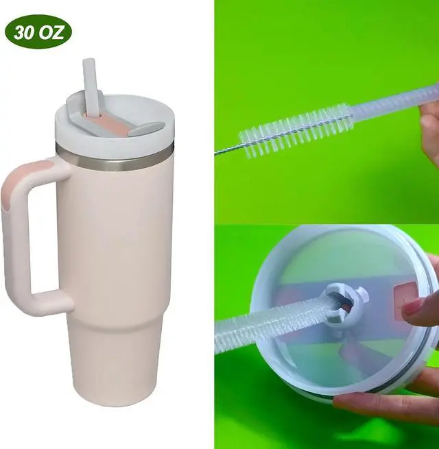 Alt view image 6 of 7 - Straw Cleaner Brush Extra Long 12 InchStraw Brush Cleaner Stainless Steel Nylon Bristles Cleaner Brush for Cleaning Stanley Tumbler,Straws, Water Bottles, Coffee Makers,Pet Water Fountain 4-Pack