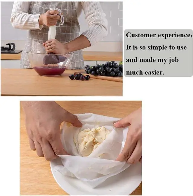 Alt view image 2 of 6 - Nut Milk Bag for Straining - Reusable Fine BPA-Free Strainer Bag, Cheesecloth Unbleached Bag, Yogurt Strainer, Juice Filter& Cold Brew Coffee Filter,Washable Reusable Almond Strainer (9"X12", 2Pcs)