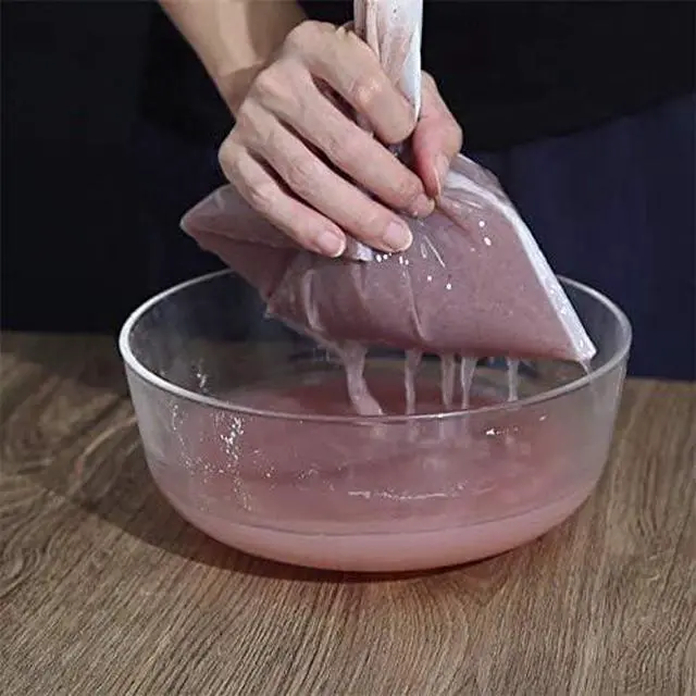 Alt view image 6 of 6 - Nut Milk Bag for Straining - Reusable Fine BPA-Free Strainer Bag, Cheesecloth Unbleached Bag, Yogurt Strainer, Juice Filter& Cold Brew Coffee Filter,Washable Reusable Almond Strainer (9"X12", 2Pcs)