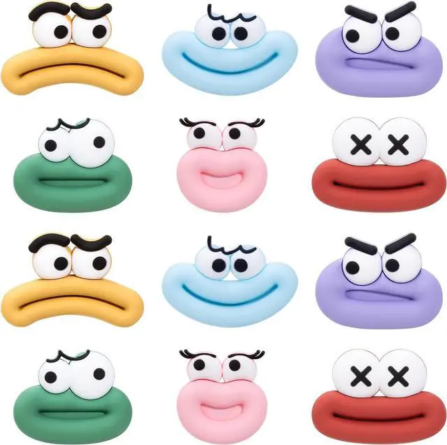 Main image of 12Pcs Fridge Magnets Cute Refrigerator Magnets, Strong Magnets for Whiteboard Cabinet Locker, Rubber 3D Funny Decorative Magnets for Classroom Kitchen Office