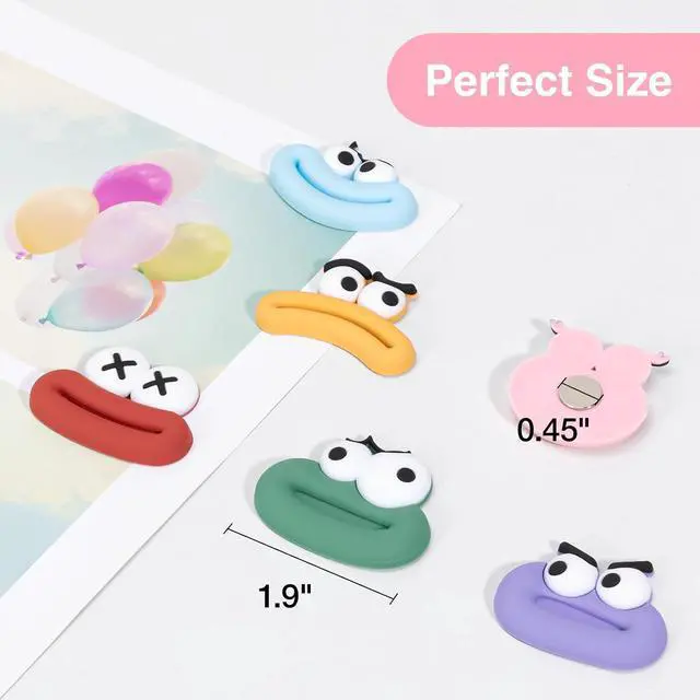Alt view image 2 of 6 - 12Pcs Fridge Magnets Cute Refrigerator Magnets, Strong Magnets for Whiteboard Cabinet Locker, Rubber 3D Funny Decorative Magnets for Classroom Kitchen Office