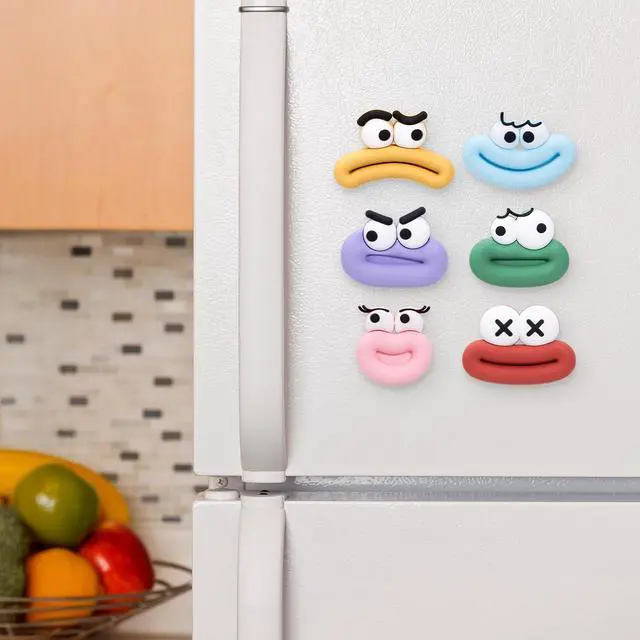 Alt view image 6 of 6 - 12Pcs Fridge Magnets Cute Refrigerator Magnets, Strong Magnets for Whiteboard Cabinet Locker, Rubber 3D Funny Decorative Magnets for Classroom Kitchen Office