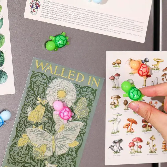 Alt view image 6 of 7 - Fridge Magnets Cute 30Pcs, Mini Resin Turtle Decorative Magnets | 30Pcs Resin Magnets, Mini Turtle Design, Strong Holding, for Fridge, Whiteboard, and Locker