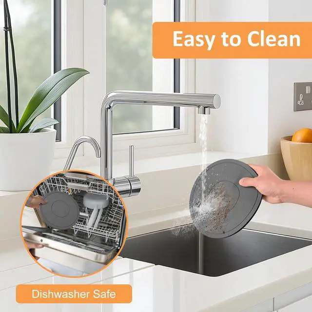 Alt view image 7 of 7 - Silicone Trivet Mats 3 Pack Heat Resistant Pot Holders, Multipurpose Non-Slip Hot Pads for Kitchen Potholders, Hot Dishers, Jar Opener, Spoon Holder (Gray)