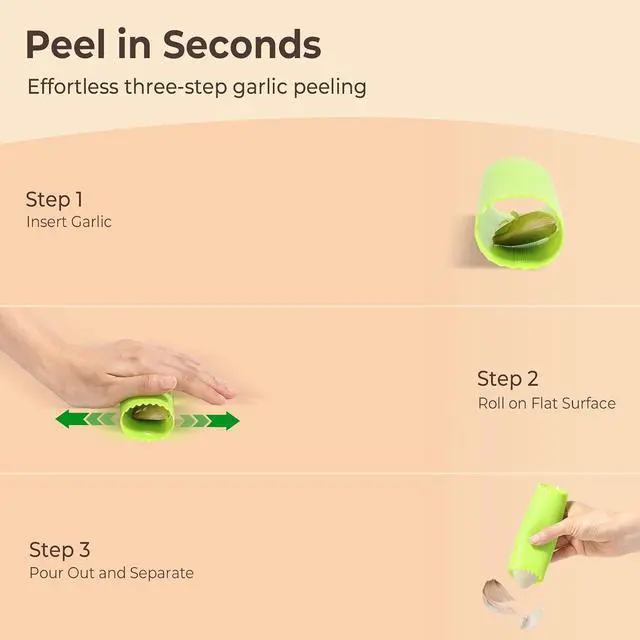 Alt view image 5 of 7 - Garlic Press Rocker, Stainless Steel with Triangular Holes | Effortless Squeeze for Weak Hands,Easy to Clean,Medium Size for Daily Home Cooking