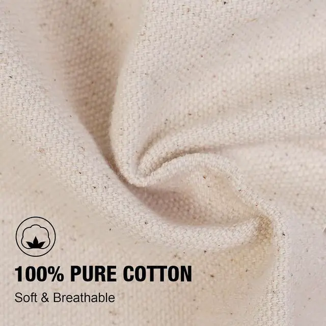 Alt view image 5 of 6 - conda 100% Cotton Canvas Professional Bib Apron With 3 Pockets for Women Men Adults,Waterproof,Natural 31inch By 27inch