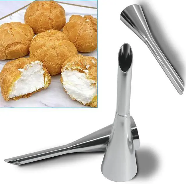 Alt view image 2 of 5 - 6Pcs Cream Icing Piping Nozzle, Stainless Steel | Puff Nozzle Tip, Small Pastry Decorating Tools, Durable Cake Decorating, For Bakers/Cake Lovers