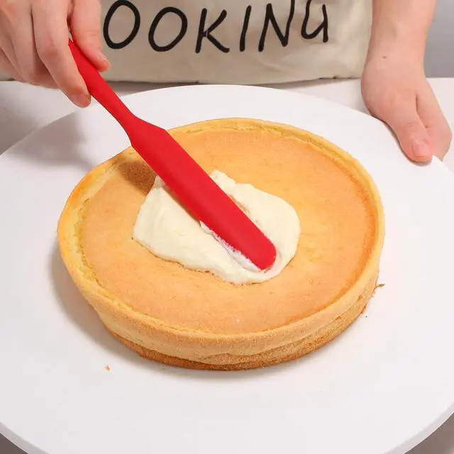 Alt view image 2 of 7 - 3 PackSilicone Jar Spatula, Long Handle Jar Scraper Spurtle, Sourdough Spatula, Non-Stick Heat Resistant Cake Cream Spatulas Set, Small Spatulas for Kitchen Use
