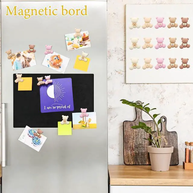 Alt view image 3 of 7 - YOJO 15Pcs Strong Fridge Magnets, Cute Bear Shaped Decorative Magnets, Colorful Refrigerator Magnets for Locker, Cabinet, White Board, Kitchen, Office, Classroom