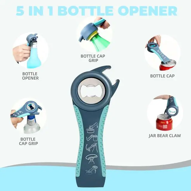 Alt view image 4 of 7 - Jar Opener 2 Pack, Easy Grip Bottle Opener for Weak Hands and Seniors, Multi-Function Lid Remover for Arthritis, Practical Jar Gripper and Can Lid Opener for Kitchen Use