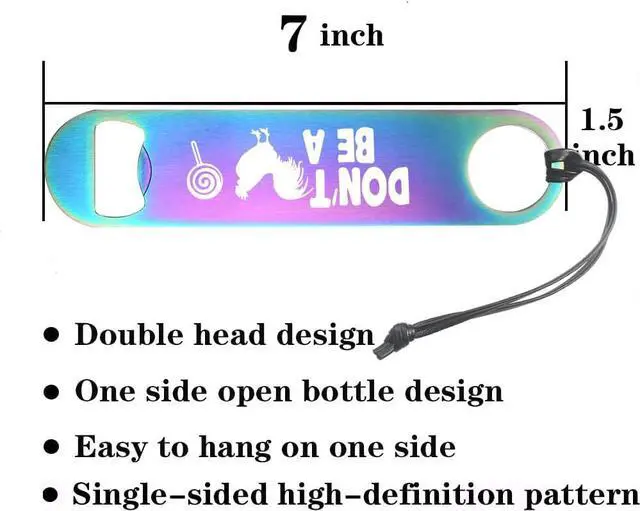Alt view image 3 of 5 - Funny Rainbow Colors Stainless Steel Bottle Opener Bar Key For Friend Boyfriend Men Bar Drinking Lovers Joke Gifts