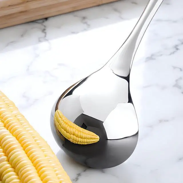 Alt view image 7 of 7 - Small Ladle Spoon for Gravy, 8" 304 Stainless Steel Ladle with Hollow Handle,1-Pack