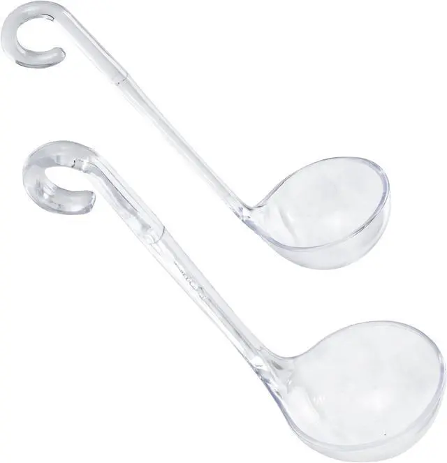 Main image of Chef Craft Plastic Dressing and Sauces Ladles, 1 Ounce 5.5 Inch and 2 Ounce 6 Inch 2 Piece Set, Clear