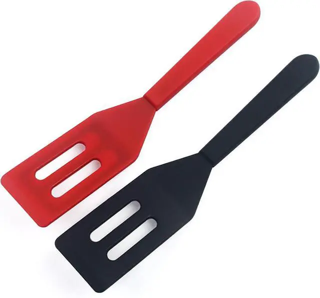 Main image of 2 PackKunovo Small Spatula for Nonstick Cookware Mini Spatulas for kitchen Use,Heat-Resistant Silicone Thin Spatula Cooking Baking (Black-R)