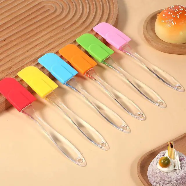 Alt view image 3 of 7 - 6Pcs Mini Spatula Silicone Small Rubber Spatulas Mini Kitchen Non Stick Silicone Spatula Miniature for Baking Cooking Mixing Frosting Serving Cookies Cakes Batter, Heat Resistant, Dishwasher Safe