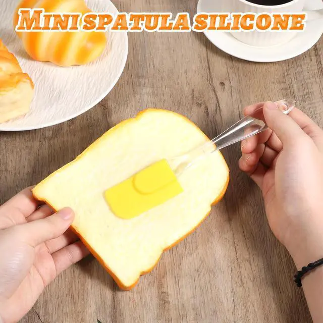 Alt view image 5 of 7 - 6Pcs Mini Spatula Silicone Small Rubber Spatulas Mini Kitchen Non Stick Silicone Spatula Miniature for Baking Cooking Mixing Frosting Serving Cookies Cakes Batter, Heat Resistant, Dishwasher Safe