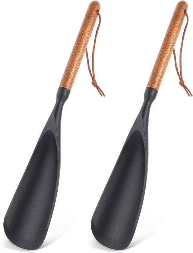 Main image of Multifunction Silicone Spatula Spoon - Premium Kitchen Utensil Set for Cooking, Baking, and ServingSilicone Ladle and Spatula for Non-Stick CookwareWood Handle Spoon (Black 2-Pack)