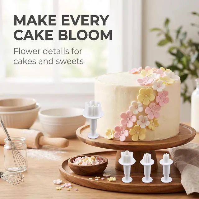Alt view image 4 of 7 - Silver Stainless Steel Heart-shaped Cake Icing Piping Decorator Dessert Mold Shaping Piping Tips Nozzles Mold Cake For Piping Flowers Icing Pastry Frosting Nozzles Large Set Icing Kitchen and Dining