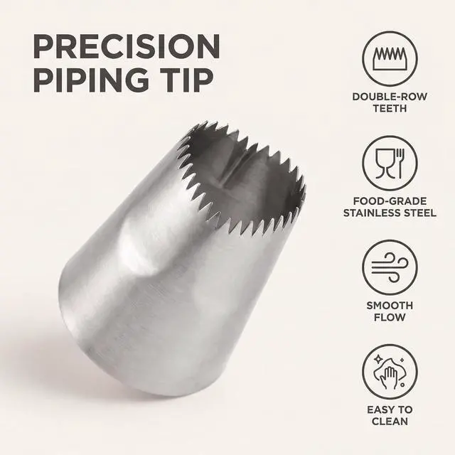 Alt view image 3 of 7 - Silver Stainless Steel Heart-shaped Cake Icing Piping Decorator Dessert Mold Shaping Piping Tips Nozzles Mold Cake For Piping Flowers Icing Pastry Frosting Nozzles Large Set Icing Kitchen and Dining