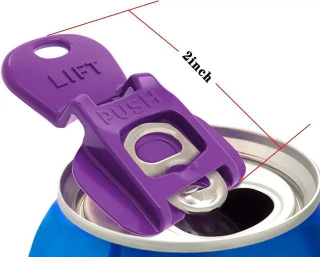 Alt view image 5 of 5 - 6PCS Colorful Can Tab Openers & Leak-Proof Drink Covers One-Hand Soda Can Opener and Reusable Protector Caps for Coke, Beer, Soda, and Aluminum Cans