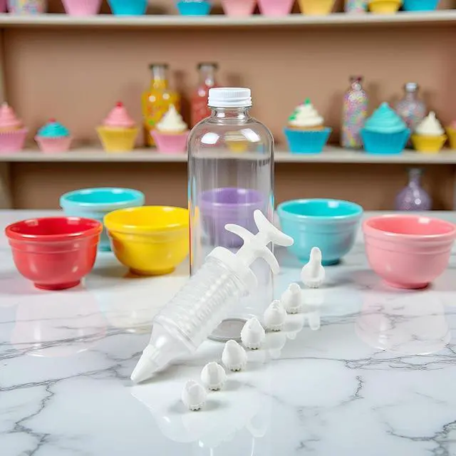 Alt view image 3 of 6 - 1Pc White Pipe Nozzles with Syringe8pcs Plastic Cream Baking Piping Nozzle Dispenser Icing Pastry Tips Tube Decoration Tool, for Cupcake and Cake,Decorating Tools, Kitchen Utensils and Gadgets