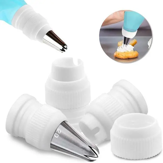 Alt view image 4 of 5 - 12Pcs White Piping Bag Couplers | Small Pipe Tip Coupler, Plastic Standard Couplers for Icing Nozzles, 32 x 23mm/1.26 x 0.9 Inch