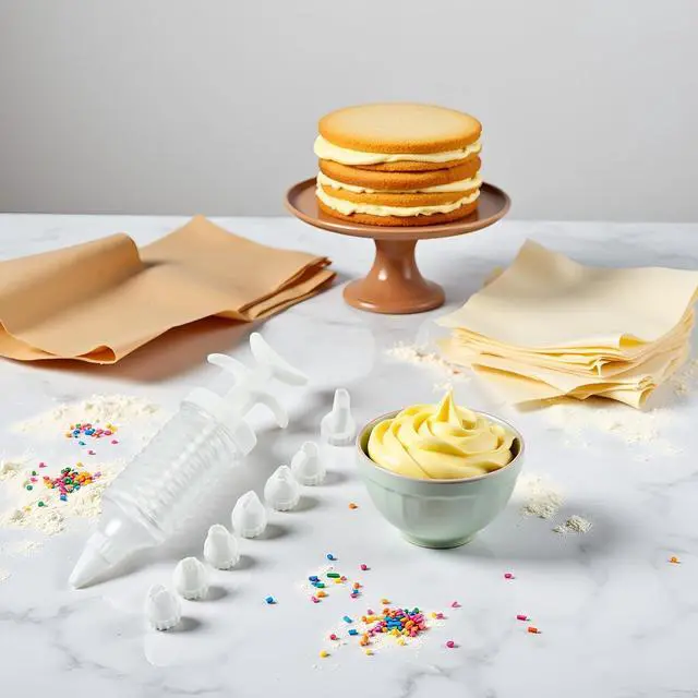 Alt view image 2 of 6 - 1Pc White Pipe Nozzles with Syringe8pcs Plastic Cream Baking Piping Nozzle Dispenser Icing Pastry Tips Tube Decoration Tool, for Cupcake and Cake,Decorating Tools, Kitchen Utensils and Gadgets