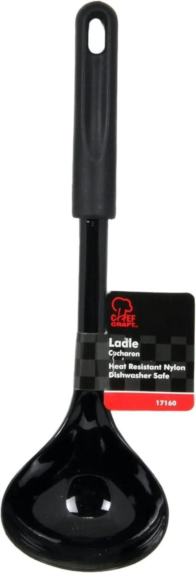 Alt view image 2 of 3 - Chef Craft Basic Nylon Cooking/Serving Ladle, 12 inch, Black