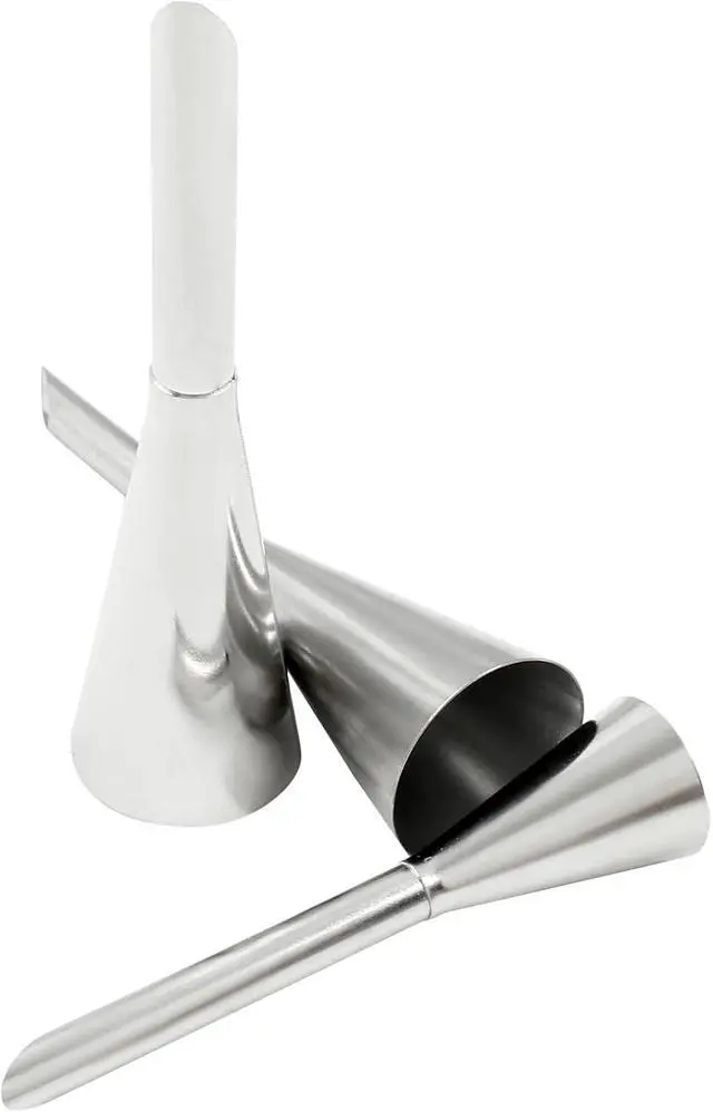 Alt view image 4 of 5 - Hitefu 3PCS Stainless Steel Cream Icing Piping Nozzle Tips | Long Cake Decorating Frosting Tips, Pastry Filling Tip Tool, For Cream Puff Cupcakes Cookies Cakes Decorating