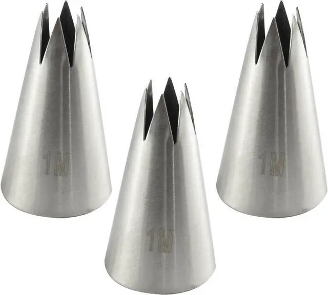 Main image of 3 PCS 1M Cake Piping Tips, Cake Decorating Supplies Piping Tips | Piping Nozzles Decorating Tips, Baking Tools for Buttercream, Icing, Icing, Birthday Cake, Cupcake, DIY Art