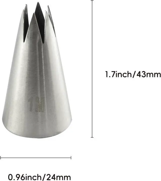 Alt view image 2 of 5 - 3 PCS 1M Cake Piping Tips, Cake Decorating Supplies Piping Tips | Piping Nozzles Decorating Tips, Baking Tools for Buttercream, Icing, Icing, Birthday Cake, Cupcake, DIY Art