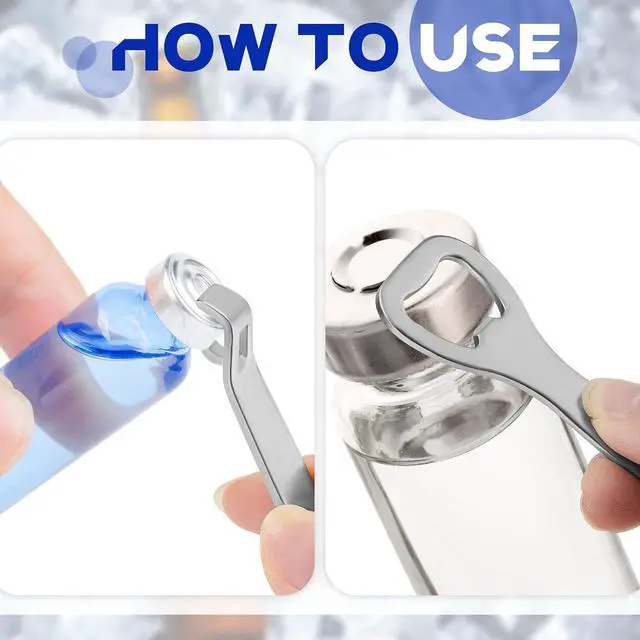 Alt view image 3 of 6 - 3 Pcs Vial Decapper 20mm 13mm Flip Cap Opener Steel,Classic Style | Stainless Steel Cap Remover Tool for Oral Liquid Seal Bottles, Lab Pharmacy Medical Use, Beer Bottle Can Jar Lid Opener